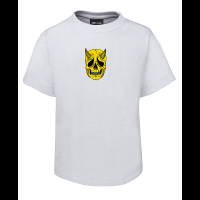 YELLOW SKULL TEE (KIDS WHITE) Thumbnail